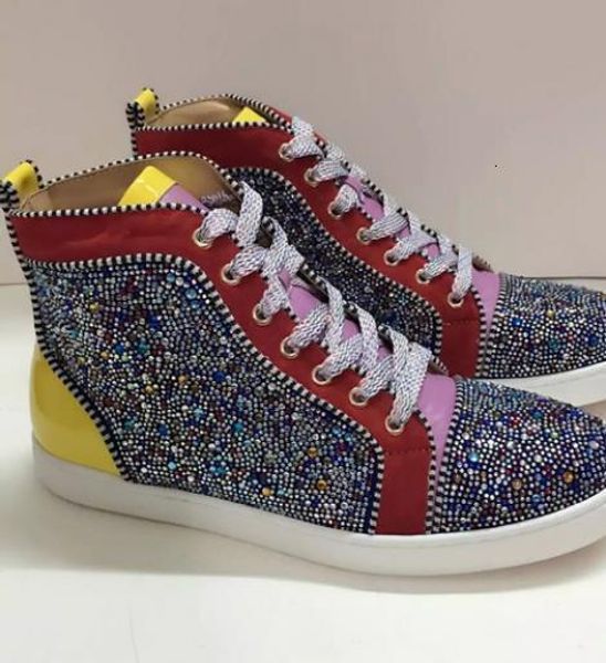 designe sneakers with red soles low-suede spikes, men's and women's shoes, party crystal leather sneakers, Black
designe sneakers with red soles low-suede spikes, men's and women's shoes, party crystal leather sneakers, Black