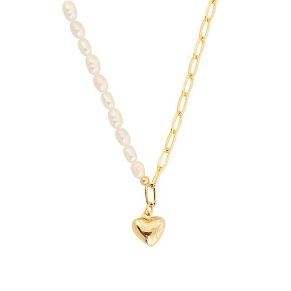 2020 new wave cold wind love pearl double spell necklace clavicle chain simple love pendant ladies gift jewelry custom, Silver
2020 new wave cold wind love pearl double spell necklace clavicle chain simple love pendant ladies gift jewelry custom, Silver