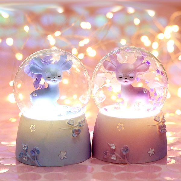 Creative Star Night Light Room Decoration Deer Night Light Ornaments Girl Heart Children Girls Day Valentine's Day Couple Gifts