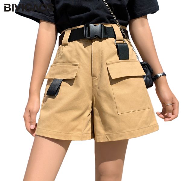 bivigaos summer new belt cargo shorts ribbon pocket cotton short women harajuku loose straight wide leg casual high waist shorts, White;black
bivigaos summer new belt cargo shorts ribbon pocket cotton short women harajuku loose straight wide leg casual high waist shorts, White;black