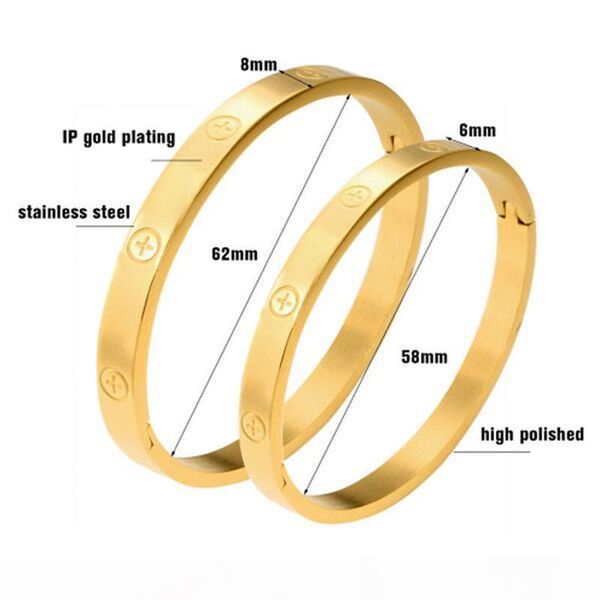 classical luxury designer jewelry stainless steel screw bracelets for men women crystal zircon bangle gold love bracelet 6 styles, Black
classical luxury designer jewelry stainless steel screw bracelets for men women crystal zircon bangle gold love bracelet 6 styles, Black