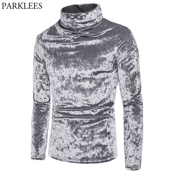 shiny sliver velvet velour high collar t shirt men 2020 brand new turtleneck smooth tshirt homme nightclub stage party tee, White;black
shiny sliver velvet velour high collar t shirt men 2020 brand new turtleneck smooth tshirt homme nightclub stage party tee, White;black
