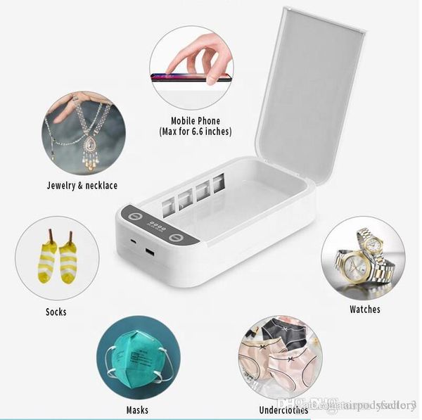 

UV Light Sanitizer Portable UV Cell Phone Sterilizer with Aroma Diffuser UV Sanitizer Box Disinfection Cleaner formasks Smartphone