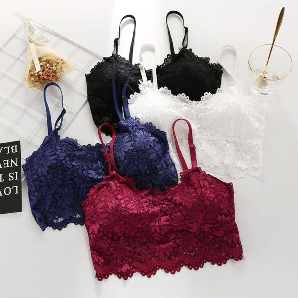 bras women push up wireless lace bra plus size bralette underwear lingerie full cup, Red;black
bras women push up wireless lace bra plus size bralette underwear lingerie full cup, Red;black