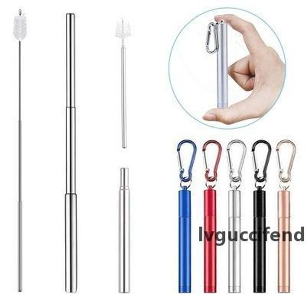 telescopic reusable folding drinking straws stainless steel metal portable foldable straws with aluminum case & cleaning brush eea915-1
telescopic reusable folding drinking straws stainless steel metal portable foldable straws with aluminum case & cleaning brush eea915-1