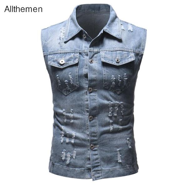 allthemen mens denim vests waistcoat men slim fit fashion jeans sleeveless jacket male vest ripped hole men clothing, Black;white
allthemen mens denim vests waistcoat men slim fit fashion jeans sleeveless jacket male vest ripped hole men clothing, Black;white