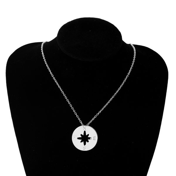 american style jewelry compass necklace simple creative compass letters compass pendant clavicle chain, Silver
american style jewelry compass necklace simple creative compass letters compass pendant clavicle chain, Silver