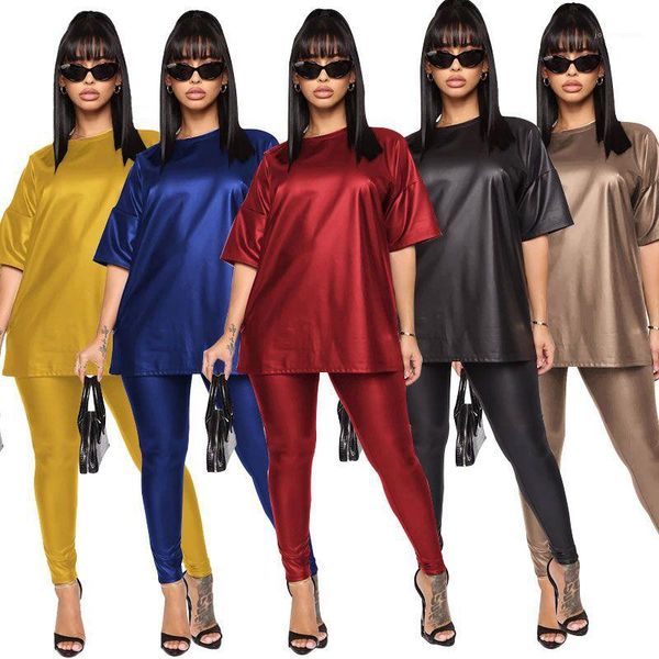 кожа sexy 2pcs лето с коротким рукавом multicolor дополнительный сплошной цвет вскользь два брюки часть женщин имитация, White
кожа sexy 2pcs лето с коротким рукавом multicolor дополнительный сплошной цвет вскользь два брюки часть женщин имитация, White