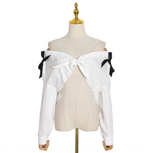 nwgsm fashion fashion brand korean style chic design sense off-shoulder irregular bow strap long sleeve shirt shirtbutterfly shirtperson, White
nwgsm fashion fashion brand korean style chic design sense off-shoulder irregular bow strap long sleeve shirt shirtbutterfly shirtperson, White
