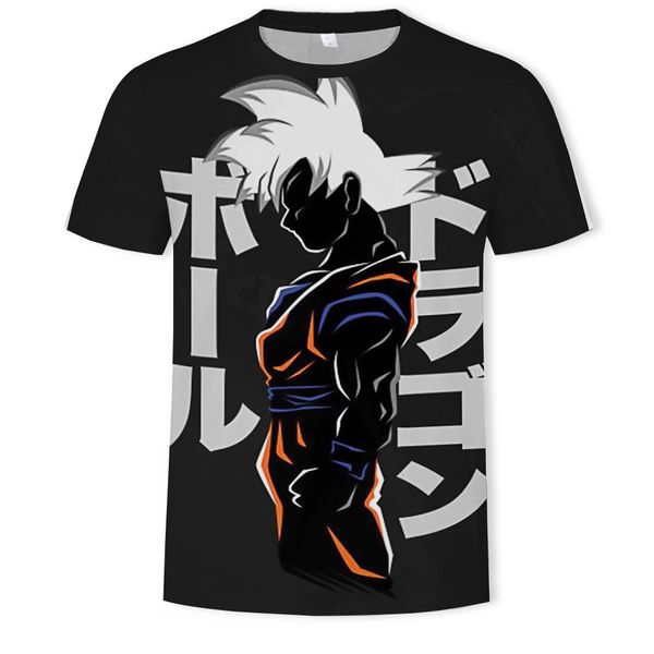 menscasual 3d animation dragon ball printed t-shirt, White;black 
menscasual 3d animation dragon ball printed t-shirt, White;black