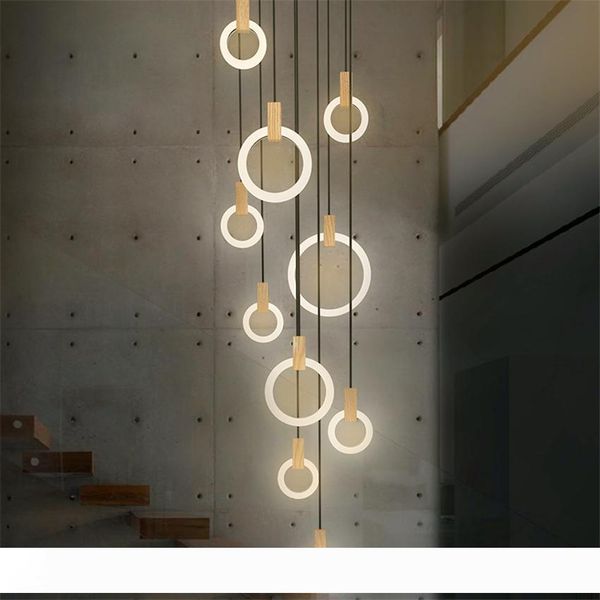 Contemporary Wood LED Chandelier Lighting Acrylic Rings Led Droplighs Stair Lighting 3 5 6 7 10 Rings Indoor Lighting Fixture
Contemporary Wood LED Chandelier Lighting Acrylic Rings Led Droplighs Stair Lighting 3 5 6 7 10 Rings Indoor Lighting Fixture