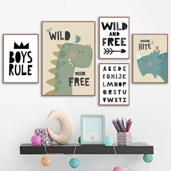 nursery wall art canvas poster minimalist cute dinosaur print cartoon painting decoration picture nordic baby boy room decor 
nursery wall art canvas poster minimalist cute dinosaur print cartoon painting decoration picture nordic baby boy room decor