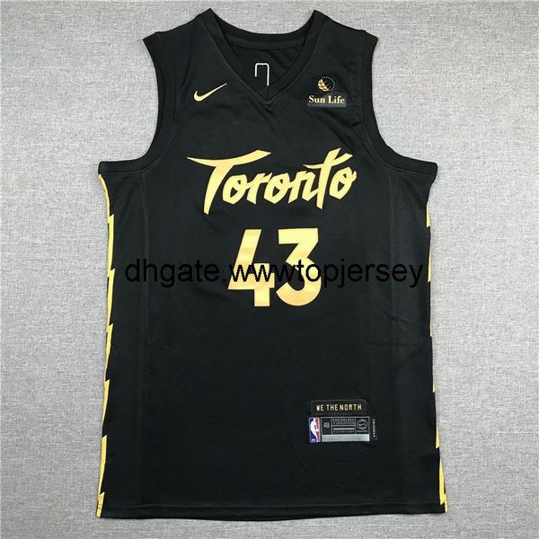 jersey 43 black gold stitched jerseys, Gray