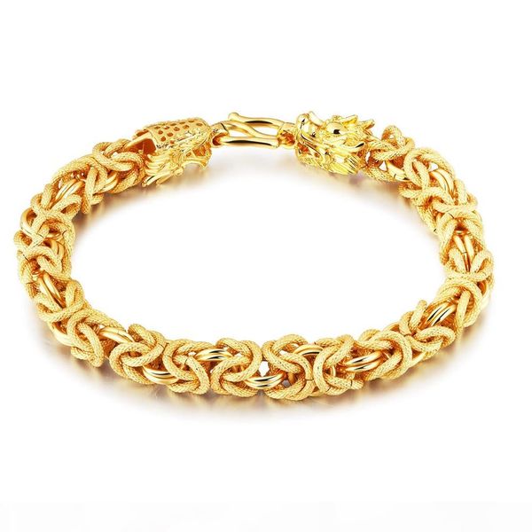 thick heavy wrist bracelet chain 18kk yellow gold filled mens solid bracelet mens jewelry classic gift 7.87 inches, Black
thick heavy wrist bracelet chain 18kk yellow gold filled mens solid bracelet mens jewelry classic gift 7.87 inches, Black