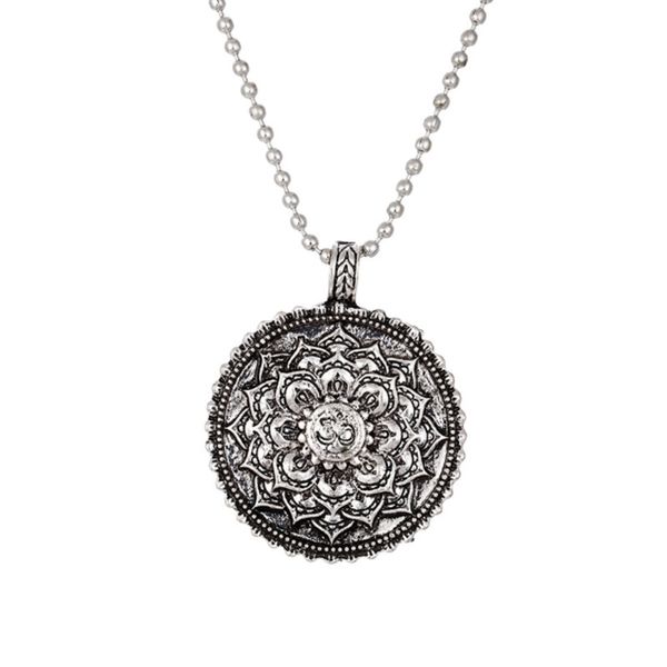 leather chain lotus necklace yoga chakra mandala pendant necklace ancient buddha buddhism amulet religious jewelry gifts, Silver
leather chain lotus necklace yoga chakra mandala pendant necklace ancient buddha buddhism amulet religious jewelry gifts, Silver
