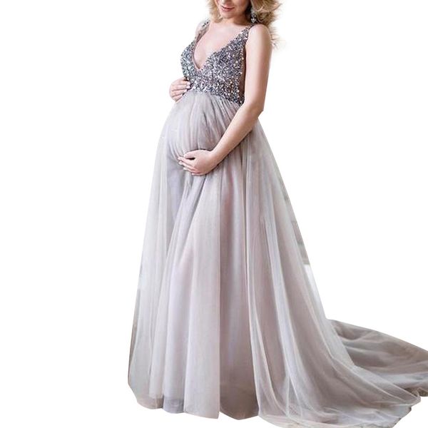 maternity dress sequin decoration pregnancy clothes sleeveless pregnant women lady elegant lace party formal evening dress, White
maternity dress sequin decoration pregnancy clothes sleeveless pregnant women lady elegant lace party formal evening dress, White