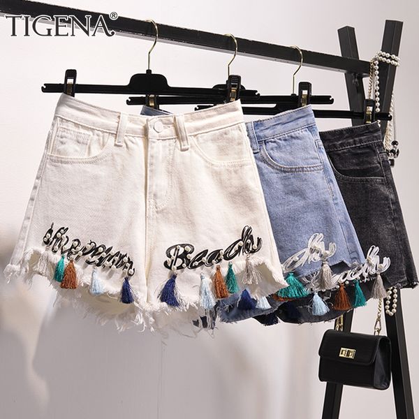 tigena tassel beading embroidery denim shorts for women 2020 summer plus size korean high waist jeans shorts female short pants, White;black
tigena tassel beading embroidery denim shorts for women 2020 summer plus size korean high waist jeans shorts female short pants, White;black