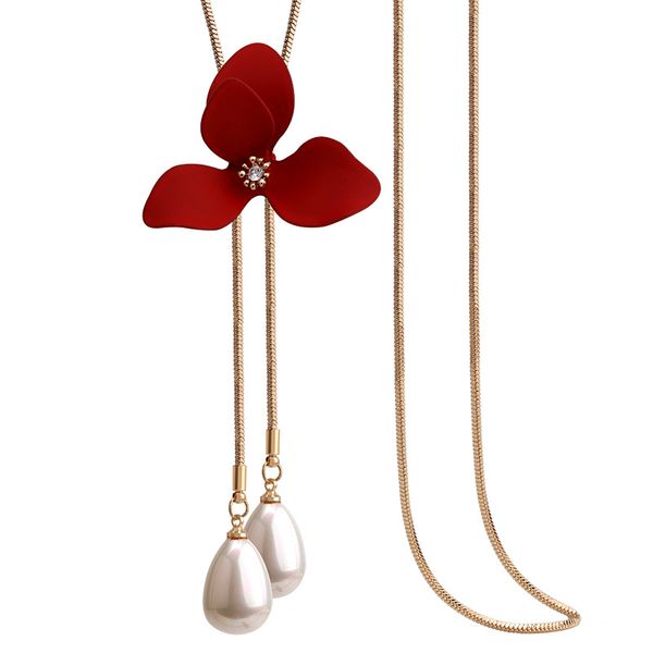 autumn winter fashion women environmental spary red flower rose simulated pearl long necklace statement necklaces sweater chain, Silver
autumn winter fashion women environmental spary red flower rose simulated pearl long necklace statement necklaces sweater chain, Silver