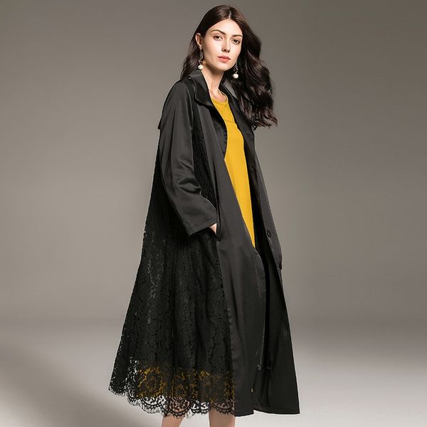 g1ev1 2019 new elegant square collar windbreaker lace single-breasted loose large size stitching lace trench coat women's autumn mid-le, Tan;black
g1ev1 2019 new elegant square collar windbreaker lace single-breasted loose large size stitching lace trench coat women's autumn mid-le, Tan;black