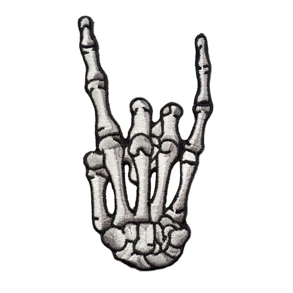 rock skull finger embroidery patches iron on badges for clothing motorcycle biker vest jacket accessories diy metal stickers applique custom, Black
rock skull finger embroidery patches iron on badges for clothing motorcycle biker vest jacket accessories diy metal stickers applique custom, Black
