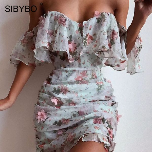 sibybo floral print off shoulder bodycon dress ruffles strapless chiffon mini women dress backless beach short party, White;black
sibybo floral print off shoulder bodycon dress ruffles strapless chiffon mini women dress backless beach short party, White;black