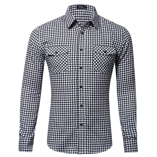 2020 Autumn Men Vintage Flannel Black Small Plaid Shirt Mens Lapel Long Sleeve Casual Man Shirts Oversized Mannen Shirt Koszula, White;black
2020 Autumn Men Vintage Flannel Black Small Plaid Shirt Mens Lapel Long Sleeve Casual Man Shirts Oversized Mannen Shirt Koszula, White;black