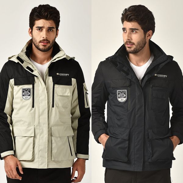outdoor men's and women's mid-length three-in-one two-piece jacket windproof lovers' mountaineering suit with velvet jacket, Blue;black
outdoor men's and women's mid-length three-in-one two-piece jacket windproof lovers' mountaineering suit with velvet jacket, Blue;black