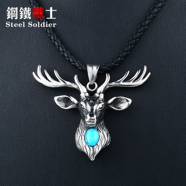 steel soldier and fire deer with stone stainless steel pendant necklace punk personality chain jewelry drop shipping, Silver
steel soldier and fire deer with stone stainless steel pendant necklace punk personality chain jewelry drop shipping, Silver