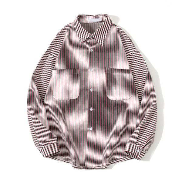 striped thick shirt jacket men turn-down collar men's shirts long sleeve outwear jacket, White;black
striped thick shirt jacket men turn-down collar men's shirts long sleeve outwear jacket, White;black