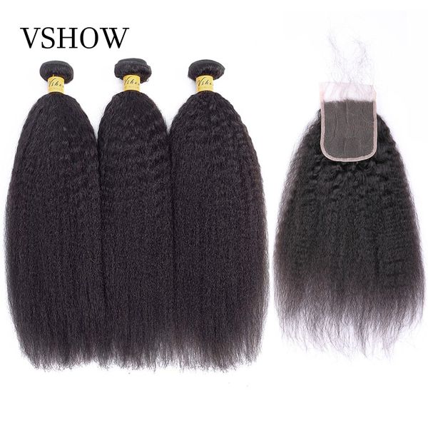 kinky straight hair bundles with closure vshow 3/4 bundles with closure yaki human hair weaves remy hair bundles with closure, Black
kinky straight hair bundles with closure vshow 3/4 bundles with closure yaki human hair weaves remy hair bundles with closure, Black