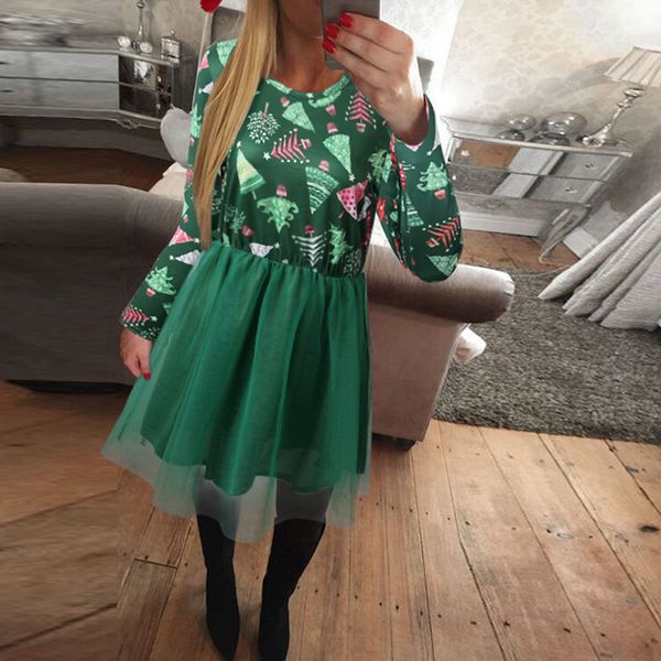 women christmas dress 2020 new autumn winter tree santa claus print party dress o neck long sleeve patchwork pleated gauze dress, Black;gray
women christmas dress 2020 new autumn winter tree santa claus print party dress o neck long sleeve patchwork pleated gauze dress, Black;gray