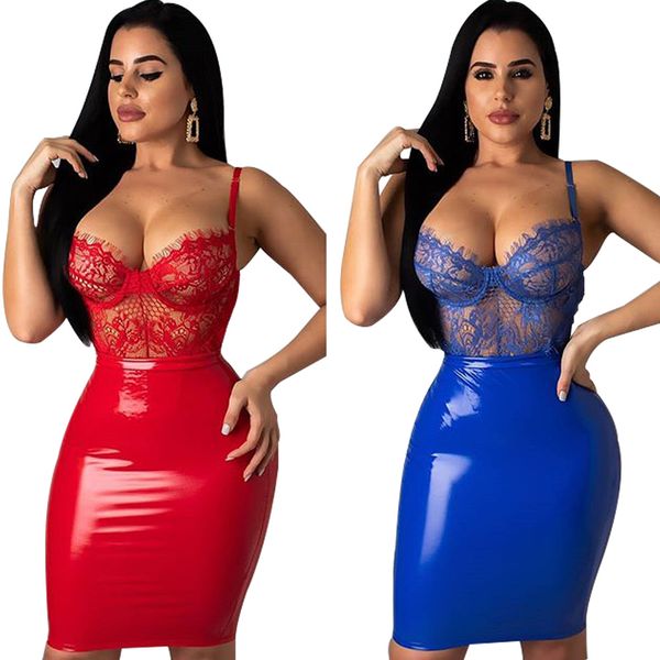 2020 new fashion lace perspective strap backless zipper hip dress, White;black
2020 new fashion lace perspective strap backless zipper hip dress, White;black