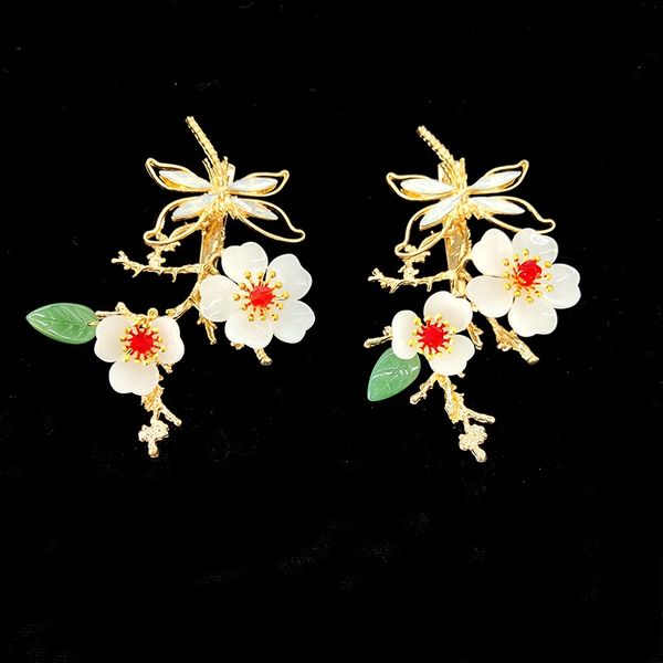 xhlo3 wind jewelry imitation jade flower hairpin hipster children's chinese clothing clothing headdress headdress ancient costume hair, Slivery;white
xhlo3 wind jewelry imitation jade flower hairpin hipster children's chinese clothing clothing headdress headdress ancient costume hair, Slivery;white