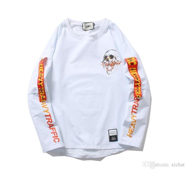 mens designer lone sleeve ribbon white t shirts hip hop skull printed fashion round neck fake two pieces pour hommes shirts 6736, White;black
mens designer lone sleeve ribbon white t shirts hip hop skull printed fashion round neck fake two pieces pour hommes shirts 6736, White;black