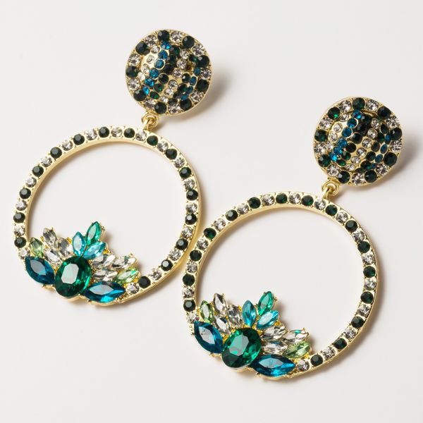 exaggerated circle flower diamond acrylic earrings women's party fashion earrings, Golden
exaggerated circle flower diamond acrylic earrings women's party fashion earrings, Golden
