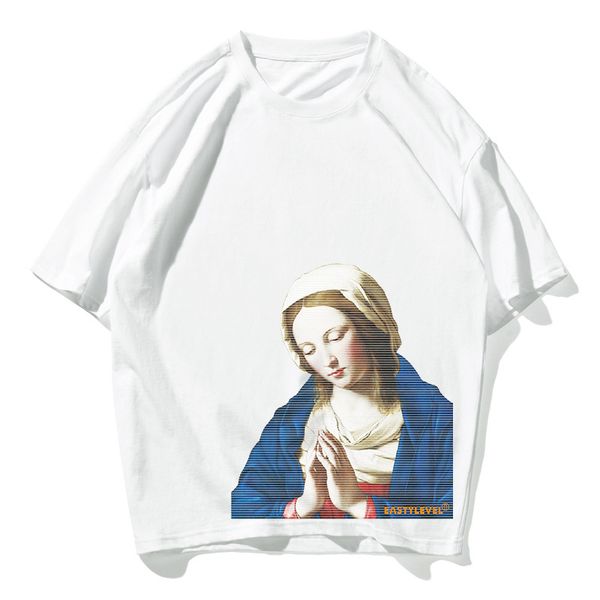 ete european and american street t-shirt men's trend virgin printed cotton loose shoulder sleeves oversize short sleeves for lovers, White;black
ete european and american street t-shirt men's trend virgin printed cotton loose shoulder sleeves oversize short sleeves for lovers, White;black