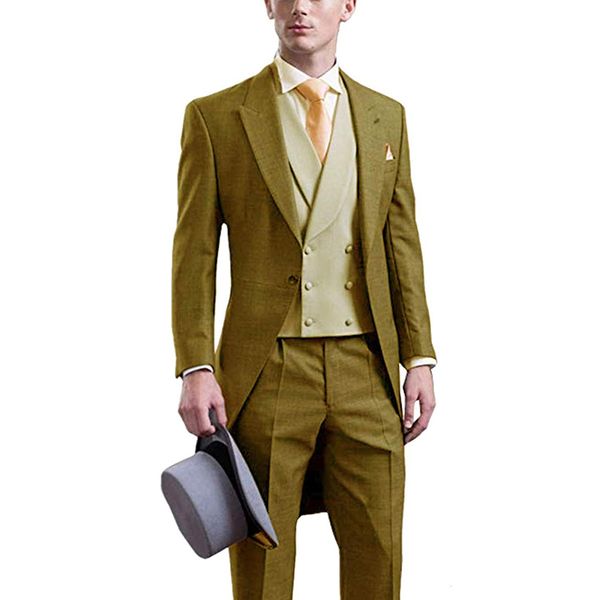 2020 fashion 3 pieces men's yellow suit classic design suit slim fit shawl lapel tailcoat tuxedos for party(blazer+vest+pants), White;black
2020 fashion 3 pieces men's yellow suit classic design suit slim fit shawl lapel tailcoat tuxedos for party(blazer+vest+pants), White;black