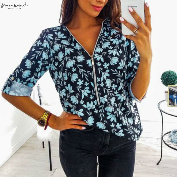 new autumn women blouses long sleeve flroal print zipper v neck blouse casual chiffon shirts plus size 5xl mujer, White
new autumn women blouses long sleeve flroal print zipper v neck blouse casual chiffon shirts plus size 5xl mujer, White