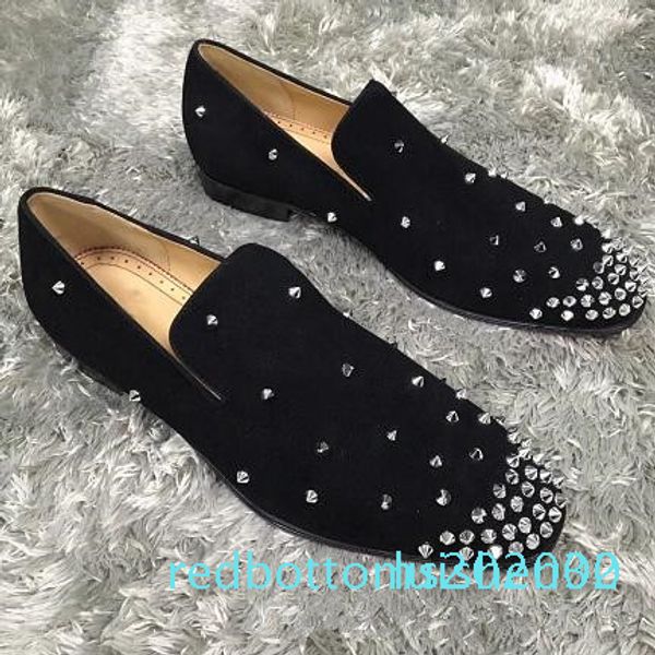 2019 elegant designer wedding party dress spikes red bottom loafers shoes mens shiny mocassin business casual oxford walking shoes 38-46 r02, Black
2019 elegant designer wedding party dress spikes red bottom loafers shoes mens shiny mocassin business casual oxford walking shoes 38-46 r02, Black