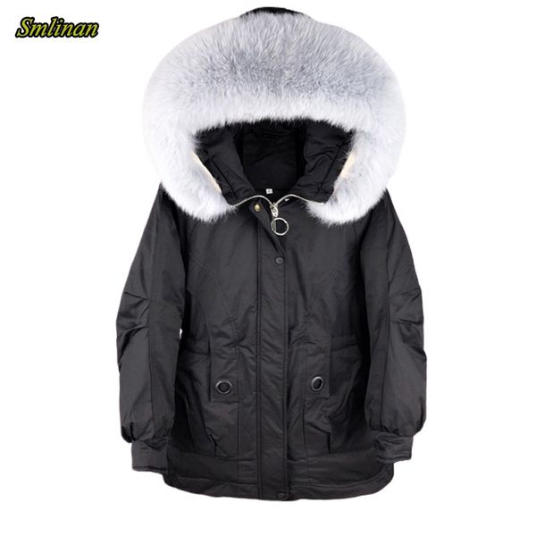 women's down & parkas smlinan 90% white duck jacket women winter thick warm puffer jackets outwear fur collar hoooded coat female, Black
women's down & parkas smlinan 90% white duck jacket women winter thick warm puffer jackets outwear fur collar hoooded coat female, Black