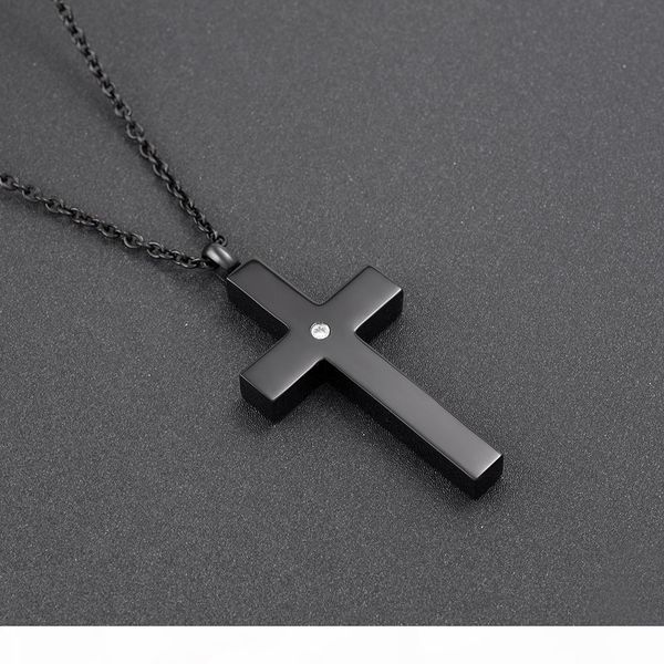 cmj9848 black stainless steel slim cross cremation urn jewelry necklace mens keepsake memorial pendants for ashes, Silver
cmj9848 black stainless steel slim cross cremation urn jewelry necklace mens keepsake memorial pendants for ashes, Silver