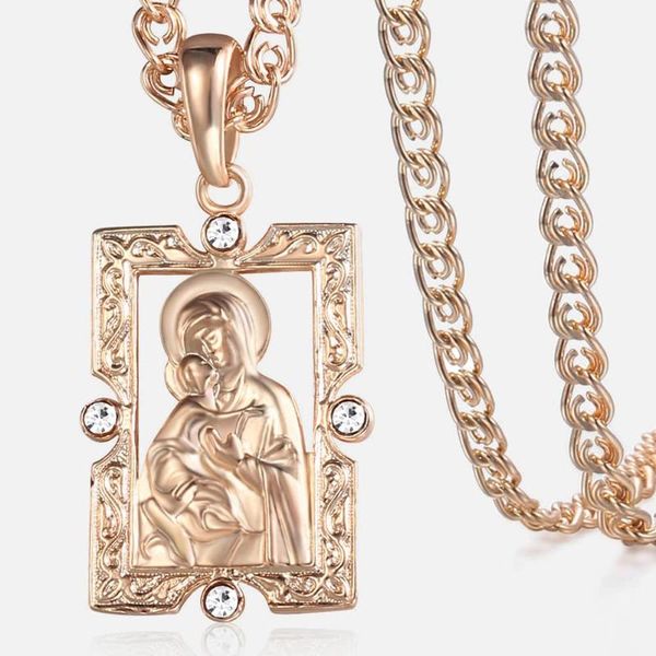 585 rose gold virgin mary jesus pendant necklace for women men cross necklace christian jewelry fashion gift for women gp255, Silver
585 rose gold virgin mary jesus pendant necklace for women men cross necklace christian jewelry fashion gift for women gp255, Silver