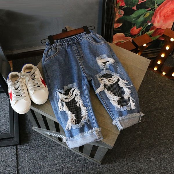 summer clothing beggar girlshole jeans children's pantyjeans boysmesh loose capri pants baby children's pants trendy, Blue
summer clothing beggar girlshole jeans children's pantyjeans boysmesh loose capri pants baby children's pants trendy, Blue