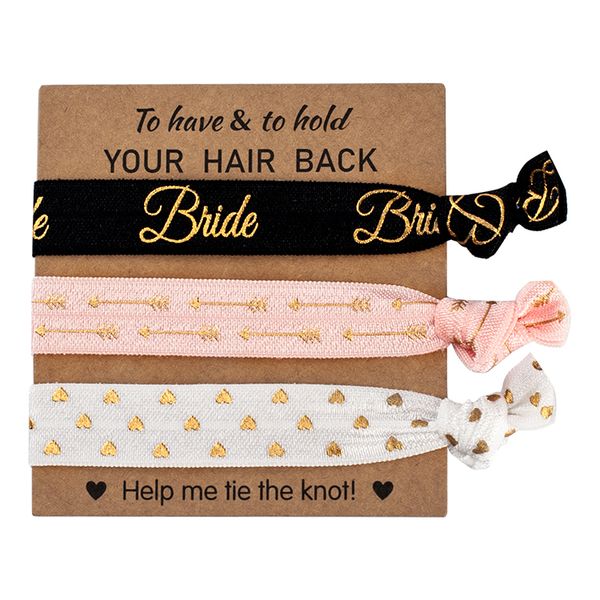 bridesmaid gift foe hair ties bracelets-bride to be hair bands for bridal wedding shower party favor gifts supplier
bridesmaid gift foe hair ties bracelets-bride to be hair bands for bridal wedding shower party favor gifts supplier