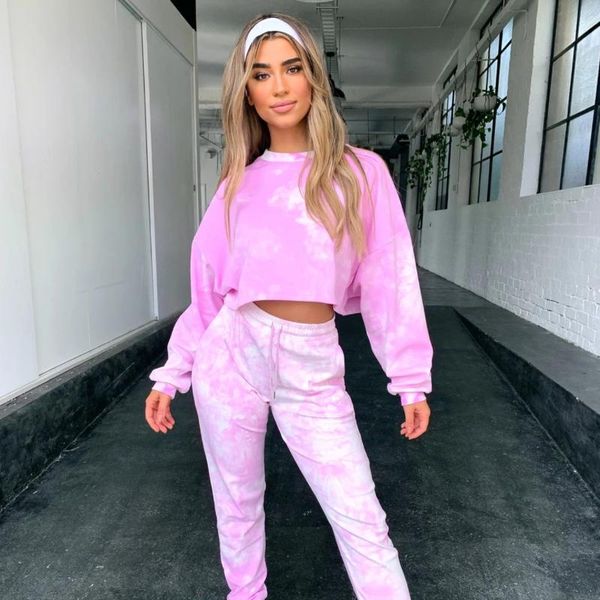 tie dye печати спорт повседневный два piece set tracksuit женщин с длинным рукавом crop top + высокая талия joggers sweatpants hip hop stree, Black;blue
tie dye печати спорт повседневный два piece set tracksuit женщин с длинным рукавом crop top + высокая талия joggers sweatpants hip hop stree, Black;blue