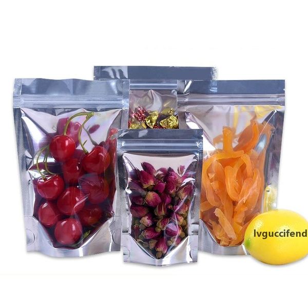 factory wholesale transparent aluminum foil stand up bag self seal zipper packing food bags resealable packaging bag pouch lx2019
factory wholesale transparent aluminum foil stand up bag self seal zipper packing food bags resealable packaging bag pouch lx2019