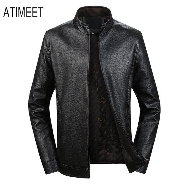 men's fur & faux mens leather jackets autumn zipper male pu coats biker fashion outerwear, Black
men's fur & faux mens leather jackets autumn zipper male pu coats biker fashion outerwear, Black