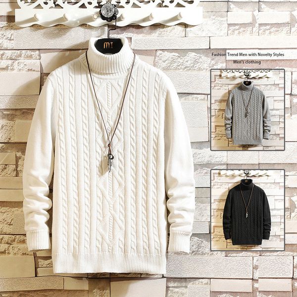 christmas knitted long sleeves men's sweaters winter clothes 2020 japan style casual standard designer pullovers, White;black
christmas knitted long sleeves men's sweaters winter clothes 2020 japan style casual standard designer pullovers, White;black