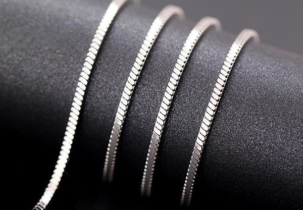 40cm-60cm 3mm thin slim real silver plated octagon snake chains long necklace women kids girls jewelry kolye colier
40cm-60cm 3mm thin slim real silver plated octagon snake chains long necklace women kids girls jewelry kolye colier