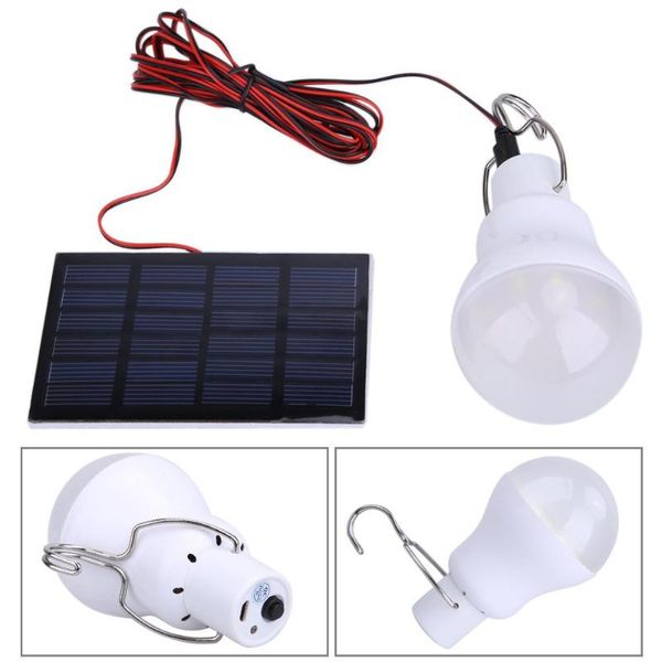 Portable Solar Led Lamp Bulb Garden Camping Outdoor Lighting Camp Tent Fishing Lamp Solar Power Hanging Led Bulb Light